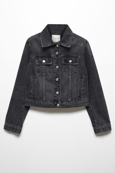 MANGO Woman Дънково яке с джобове