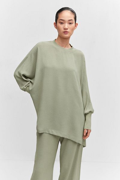 MANGO Woman Oversized mikina s texturou
