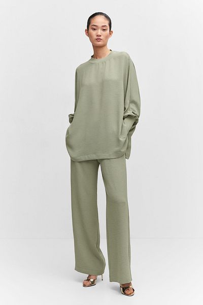 MANGO Woman Oversized mikina s texturou