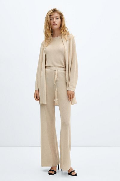 MANGO Lurex-Strickjacke