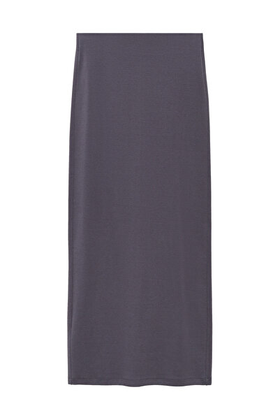 MANGO Woman Fusta din bumbac tricotată