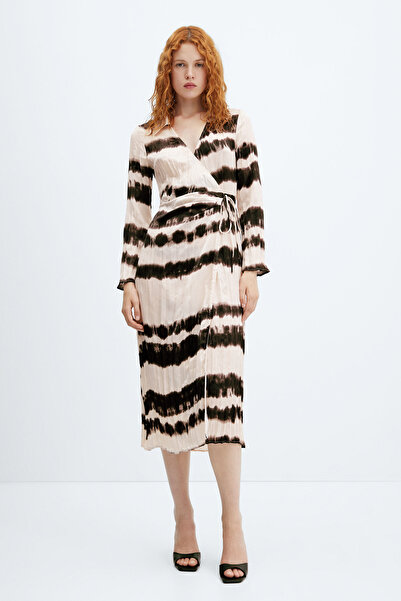 MANGO Woman Tie-dye pleated shirt dress