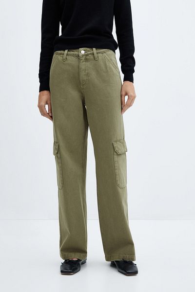 MANGO Wideleg Cargo Jeans