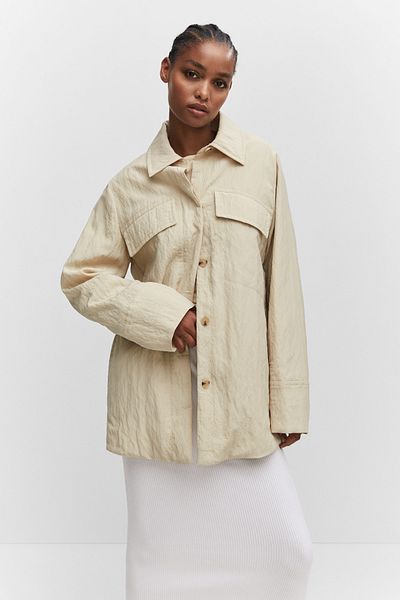 MANGO Fließende Jacke mit Taschen