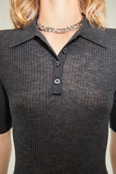 MANGO Woman Polo collar wool pulóver