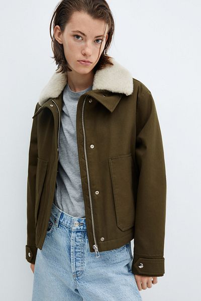 MANGO Parka mit abnehmbaren Pelzeffekthüllen