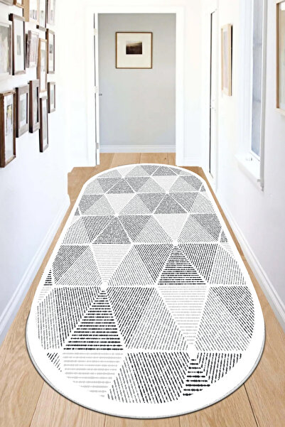 Chilai Home Ecora Grey Oval Dekoratif Halı Djth