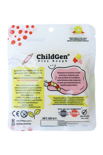 ChildGen Natural Play Dough - White - Vacuum Cartridge Package