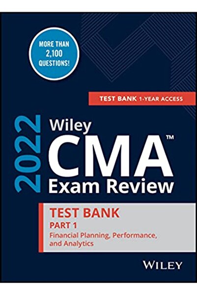 Wiley بنك اختبارات مراجعة امتحان CMA 2022 الجزء الأول