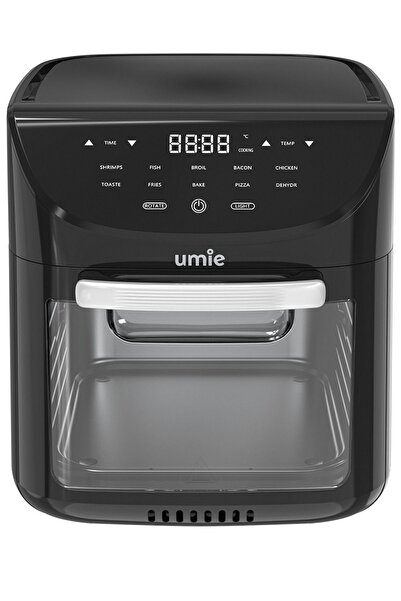 Umie FR12 12L Siyah 1800W LED Dijital Göstergeli COMBO Oven Airfryer/Fritöz