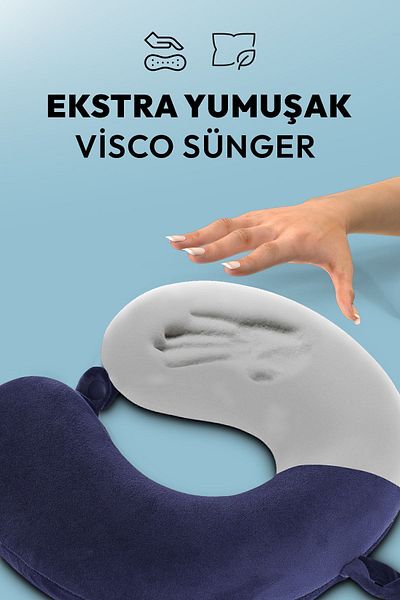 Wexta Orthopedic Travel Pillow - Comfort Visco Neck Pillow