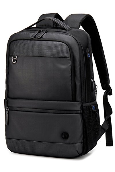 Golden Wolf 15.6 Inch Gb00402 Black Backpack Textile Plain Casual/Daily Fabri...