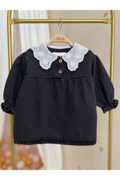 linys Kız Çocuk Fisto Yaka Jean Elbise