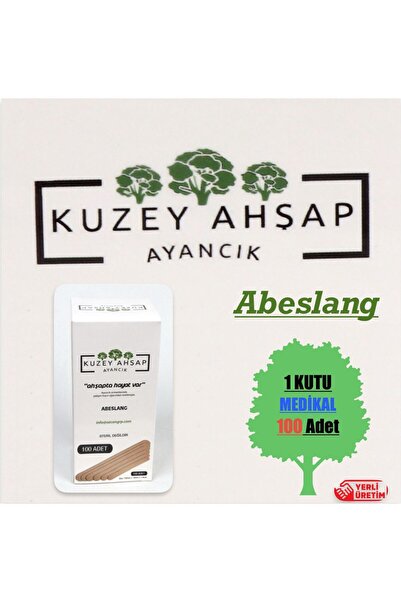 Genel Markalar 100 Adet Abeslang Dil Basma Çubuğu Ağda Spatulası