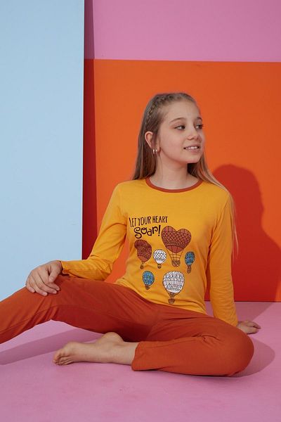 Ayans Pijama Long Sleeve Seasonal Combed Cotton Children's Pajamas Set