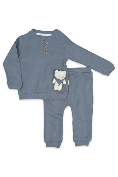 Bebelop مجموعة علوية وسفلية للفتيات الصغيرات مع أزرار على شكل دمية دب