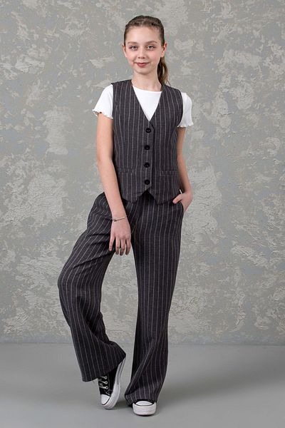 HONKY PONKY GIRL'S LINEN STRIPED VEST SET