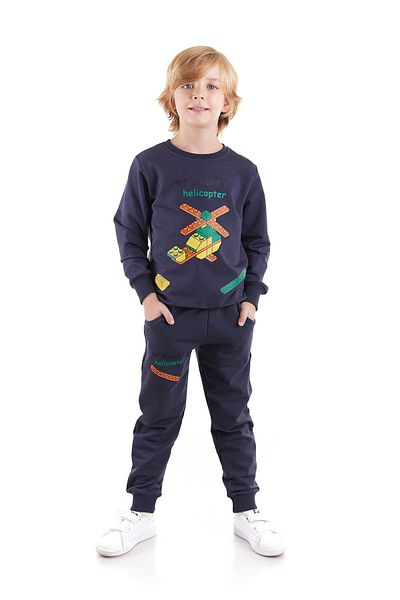 AHENGİM Helicopter Printed Boy's Tracksuit Set - Ak2534
