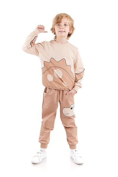AHENGİM Σετ φόρμας Boy's Dino Appliqued Trend Ak2536