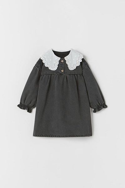 GAistKids Fata - Rochie din denim cu guler