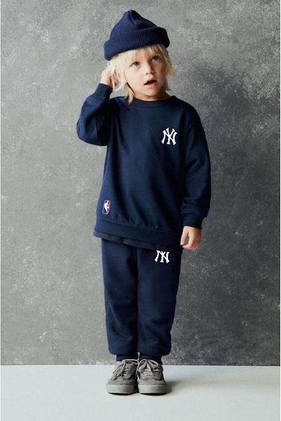 childbaby Navy Blue Unisex Bottom Top Children's Set