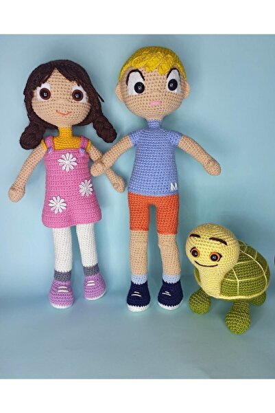 S&k Collection Niloya, Mete Bebek Ve Tospik 3 Lü Set Amigurumi Örgü Oyuncak Peluş