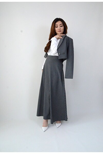 Bezzazzen CROP ÇİZGİLİ BLAZER