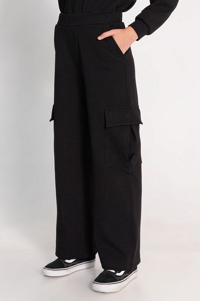 DMB BOYS & GIRLS 9-14 Years Black Girl's Cargo Pocket Trousers