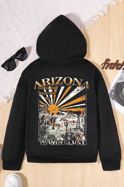 uyguntarz Bequemes Mädchen-Sweatshirt mit Arizona-Print - Herren