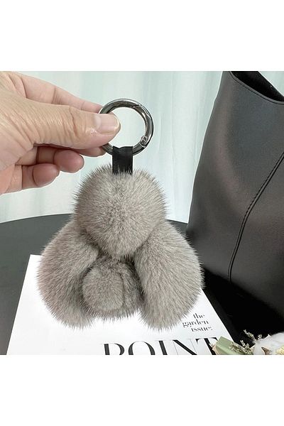 NB market mini fluffy rabbit keychain 10cm imported toy