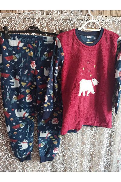 aryam butik Boy's Fleece Pajama Set - Polar Bear