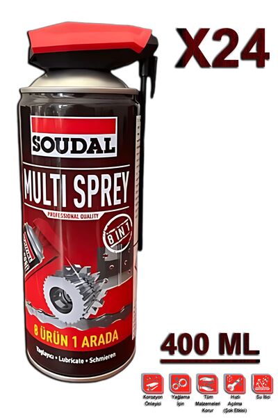 Soudal Kobra Başlıklı Multi Sprey 400 ML (24 Adet)
