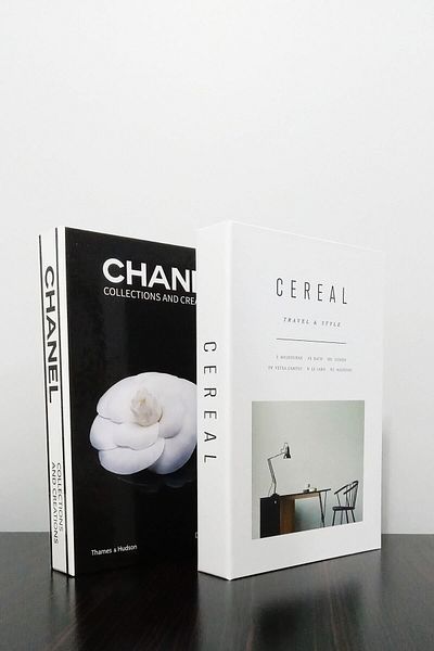 ndukkan Black Rose and Cereal Themed 2-Piece Decorative Book Box Set