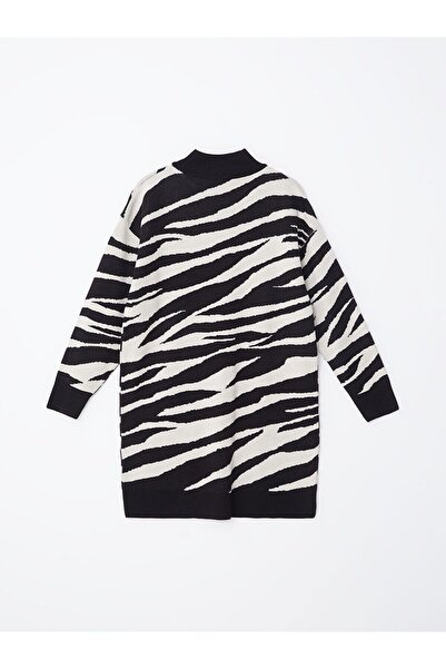 LC Waikiki Yarım Balıkçı Yaka Desenli Kadın Triko Tunik