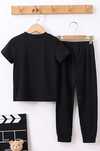 uyguntarz Kinder Tupac Coffee Bottom – Top-Trainingsanzug-Set