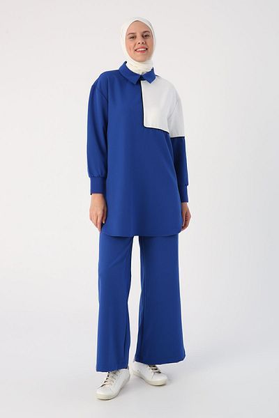 ALLDAY Saks Two Color Glitter Detailed Trousers Suit