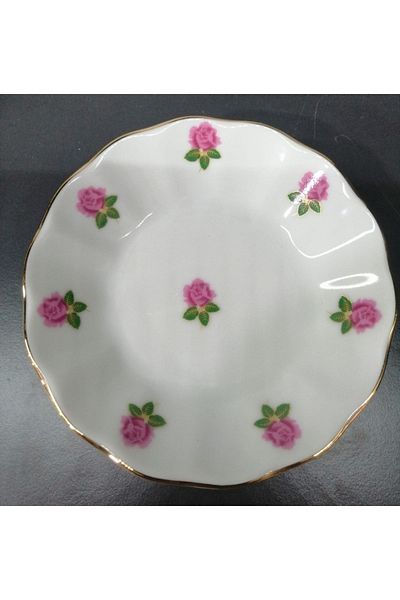 Porland Porcelain 6-Piece Rose Gold Tea Plate