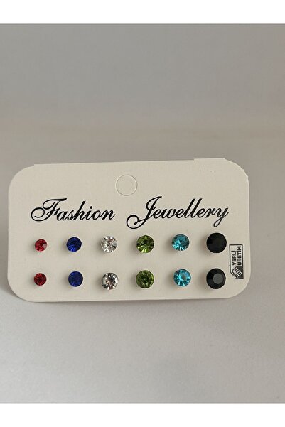 MRK Çoklu 12li Parlak Küpeler