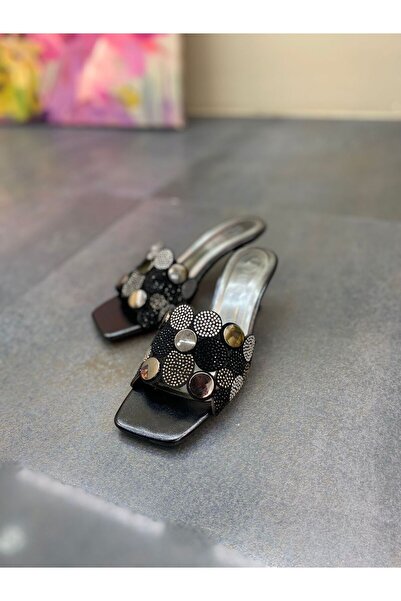 DİVA Diva Μαύρες Διαφανείς Γόβες Daily Παντόφλες