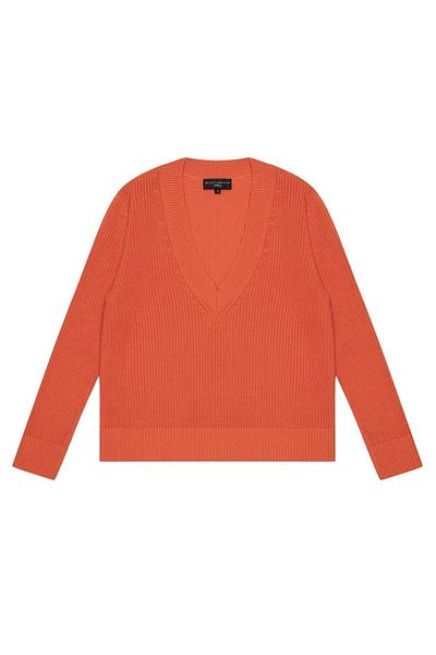Beauty Omelette Mercerized V-Neck Sweater