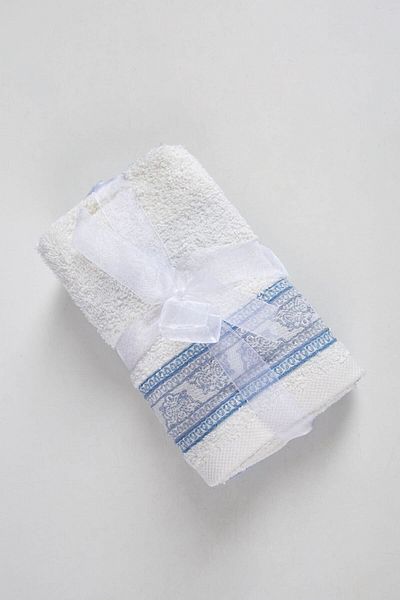 İrya Tigla 100% bumbac Set 2 piese prosoape de fata alb / albastru 30x50