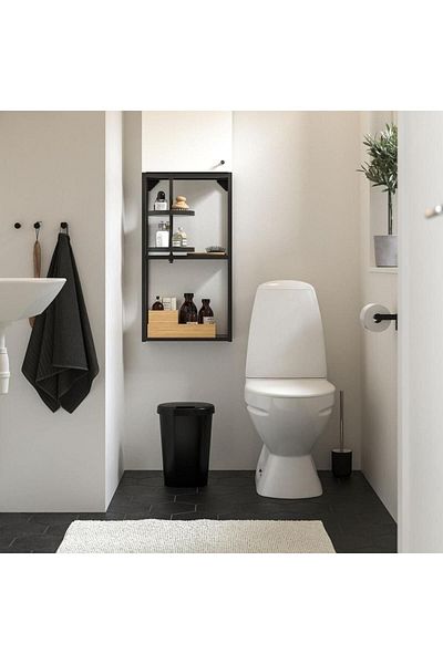 IKEA Hölass Πλαστικός Κάδος Απορριμμάτων - Μαύρος - 8 Lt
