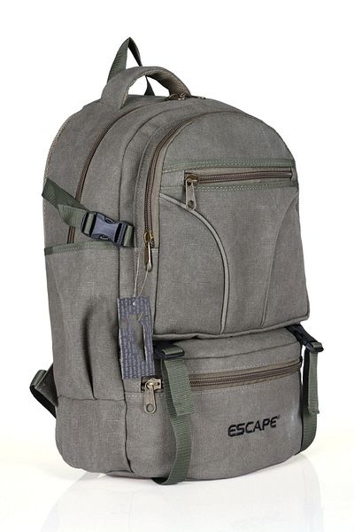 ESCAPE 501 Unisex Khaki Mountaineer Waterproof Canvas Fabric Outdoor Backpack