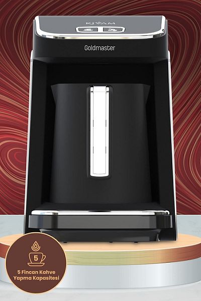 GOLDMASTER Kıvam White Large Pot Smart Placement Patented Turkish Coffee Machine
