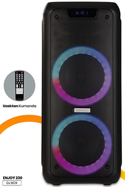 GOLDMASTER Radyolu Işıklı Şarjlı Bluetooth Speaker Hoparlör Party Box