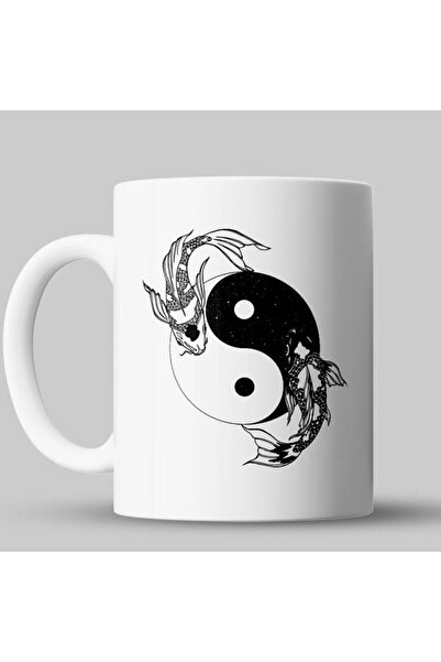 HEDİYELİKS كوب مطبوع على شكل يين يانغ