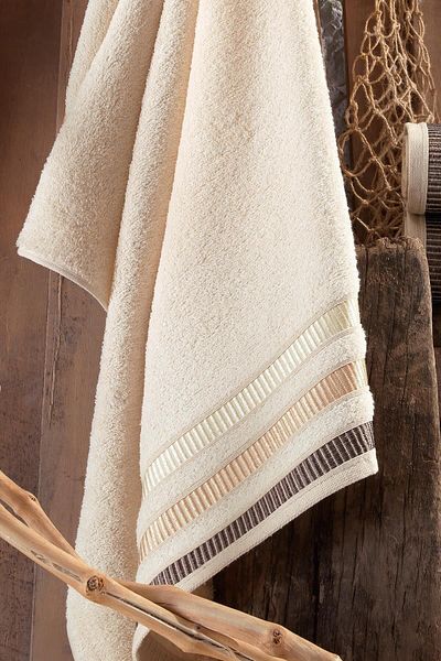 BİNNUR HOME Natural 2 Τεμάχια 70x140 Cm Αντιβακτηριδιακό Σετ Πετσέτες Μπάνιου