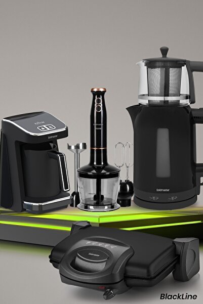 GOLDMASTER Blackline 18 Parça Avantajlı Elektronik Evlilik Paketi Elektrikli Mutfak Çeyiz Seti