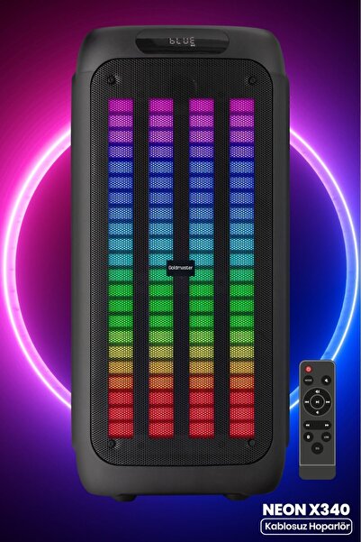 GOLDMASTER Taşınabilir Şarj Edilebilir Party Box Işıklı Bluetooth Hoparlör