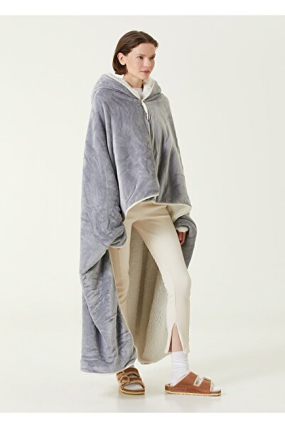 İrya Es Parla Lona Battaniye Koyu Gri Oversize